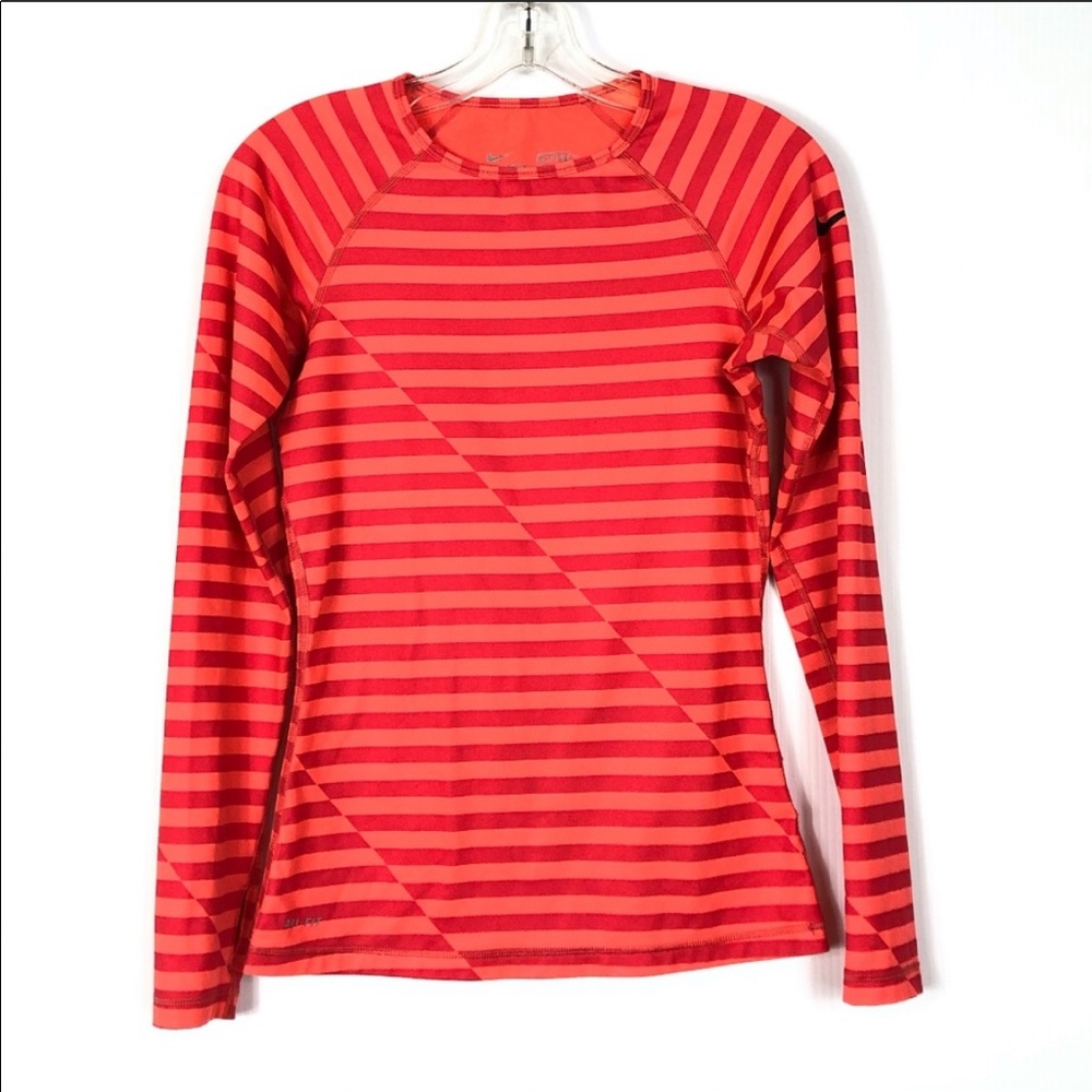 Fitted bike pro striped orange shirt